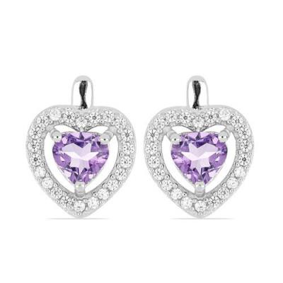 BUY LONDON TOPAZ GEMSTONE HALO HEART EARRINGS IN 925 SILVER – BULK JEWELRY SUPPLIER USA